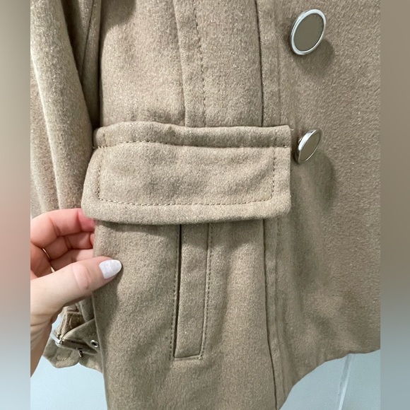 Express tan/caramel double breasted wool pea coat size XS - Picture 4 of 11